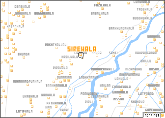 map of Sīrewāla