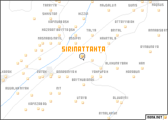 map of Sir‘īn at Taḩtā