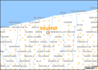 map of Sīrjārūn
