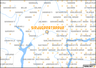 map of Sirjug Pratāppur