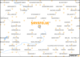 map of Sirksfelde