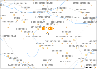 map of Sīr Kūh