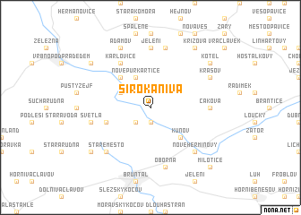 map of Široká Niva