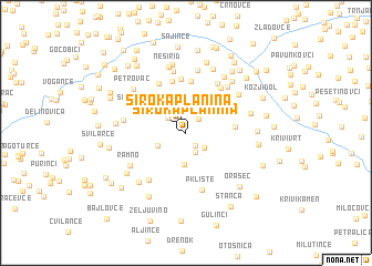 map of Široka Planina