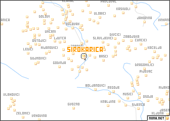 map of Širokarica