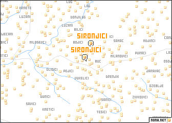 map of Šironjići