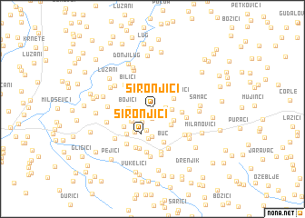 map of Šironjići