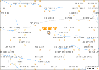 map of Sironne