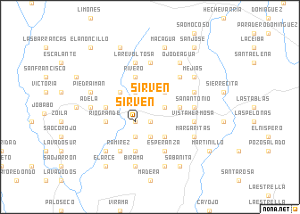 map of Sirvén