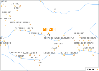 map of Sīrzār