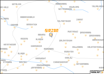 map of Sīrzār