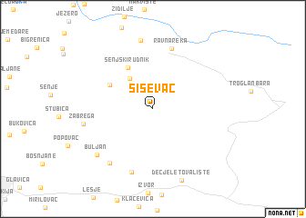 map of Sisevac