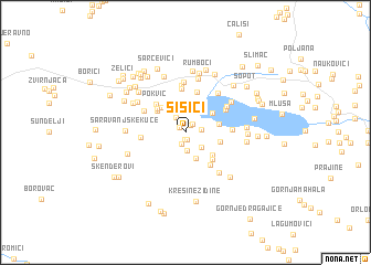 map of Šišići