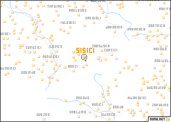 map of Šišići