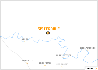 map of Sisterdale