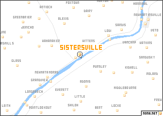 map of Sistersville