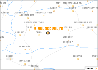 map of Šišulákov Mlyn