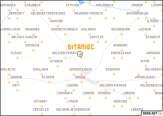 map of Sitaniec