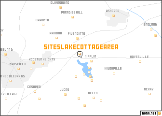 map of Sites Lake Cottage Area