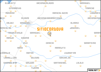 map of Sitio Córdova