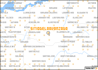 map of Sitio de la Avanzada