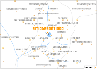 map of Sitio de Santiago