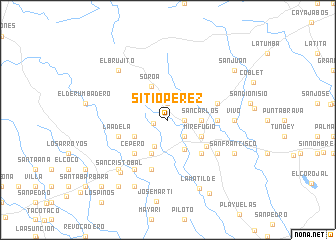 map of Sitio Pérez