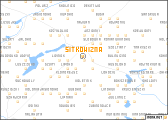 map of Sitkowizna