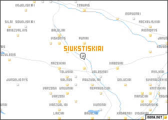 map of Šiukštiškiai