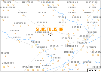 map of Šiukštuliškiai