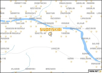 map of Šiuoriškiai