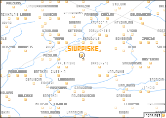 map of Šiurpiškė