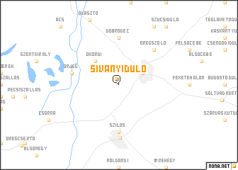 map of Siványidůlő