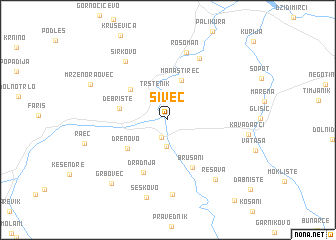 map of Šivec