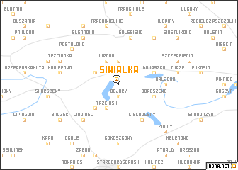 map of Siwiałka