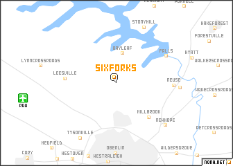 map of Six Forks