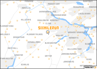 map of Sixmile Run