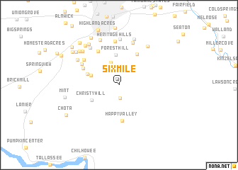 map of Sixmile