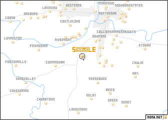 map of Six Mile