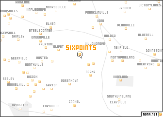 map of Six Points
