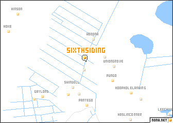 map of Sixth Siding