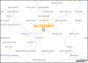 map of Sixt-sur-Aff