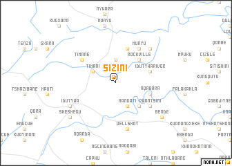 map of Sizini