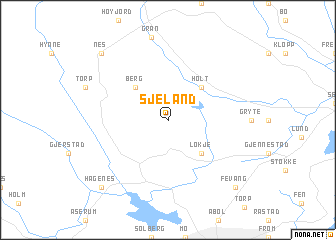 map of Sjeland