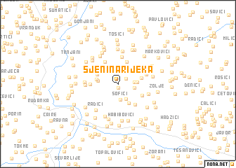 map of Sjenina Rijeka