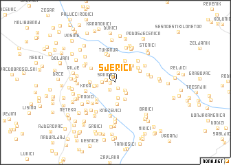 map of Sjerići