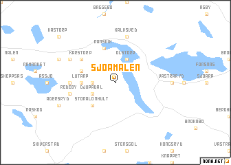 map of Sjöamålen