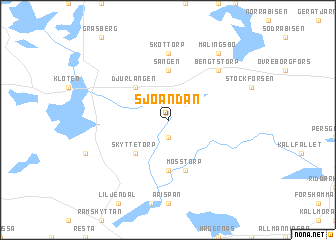 map of Sjöändan