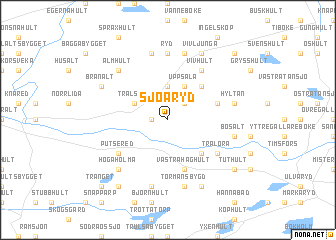 map of Sjöaryd