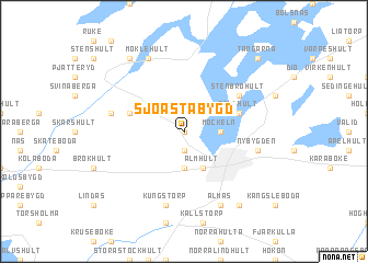 map of Sjöastabygd